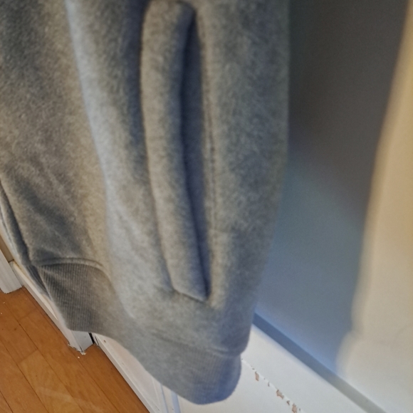 Nautica fleese hoodie Spellout sz L gray red - Picture 5 of 5